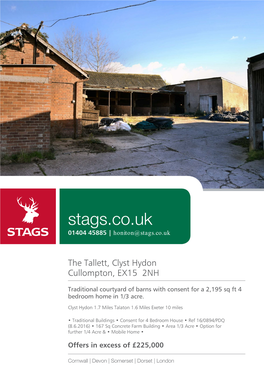 Stags.Co.Uk 01404 45885 | Honiton@Stags.Co.Uk