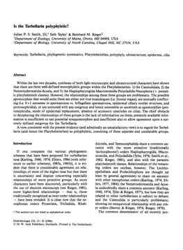 Is the Turbellaria Polyphyletic?