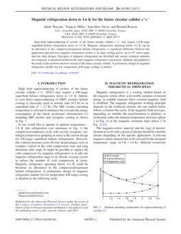 Magnetic Refrigeration Down to 1.6 K for the Future Circular Collider E+ E