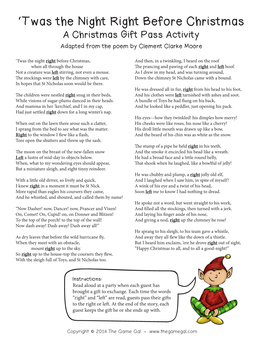 Christmas Poem Gift Pass