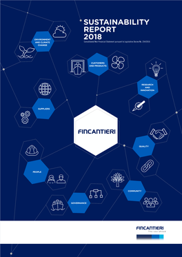 SUSTAINABILITY REPORT 2018 Consolidated Non-Financial Statement Pursuant to Legislative Decree No