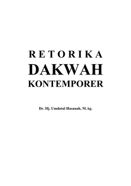 Retorika Dakwah Kontemporer