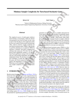 570: Minimax Sample Complexity for Turn-Based Stochastic Game