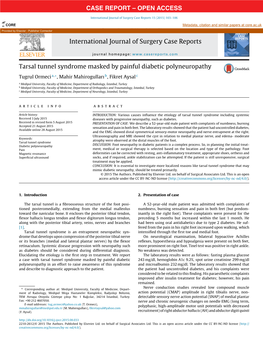 Tarsal Tunnel Syndrome Masked by Painful Diabetic Polyneuropathy