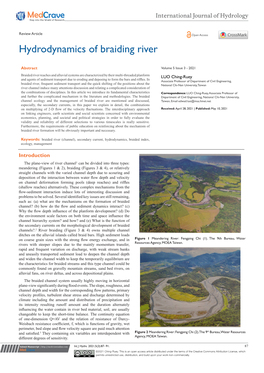 Hydrodynamics of Braiding River