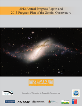 2012 Annual Progress Report and 2013 Program Plan of the Gemini Observatory