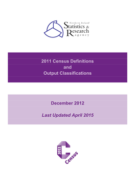 2011 Census Definitions and Output Classifications