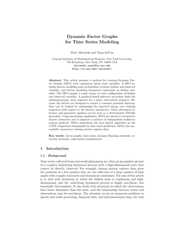 Dynamic Factor Graphs for Time Series Modeling