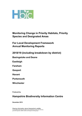 HBIC Annual Monitoring Report 2018