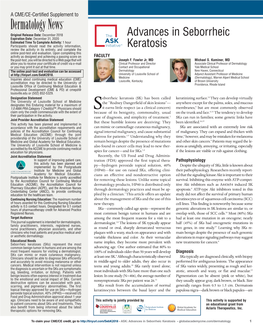 Advances in Seborrheic Keratosis