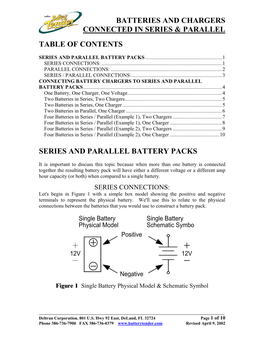 Connecting Batteries and Chargers in Series and Parallel