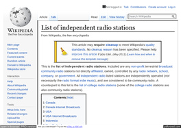 List of Independent Radio Stations