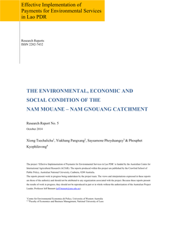 Payments for Environmental Services Schemes