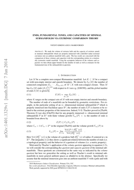 Ends, Fundamental Tones, and Capacities of Minimal Submanifolds Via Extrinsic Comparison Theory