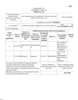 EC 11A Designated Location Identity