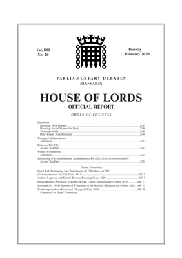 House of Lords Official Report