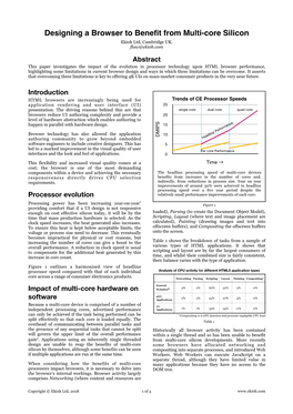 Designing a Browser to Benefit from Multi-Core Silicon