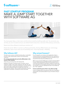 Make a Jump Start Together with Software Ag