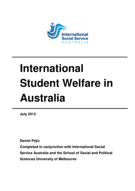 International Student Welfare in Australia