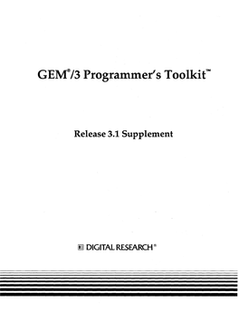 GE~/3 Programmer's Toolkit