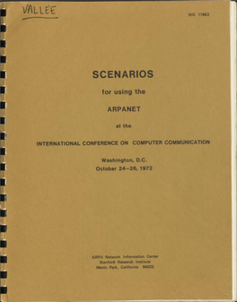 Scenarios for Using the ARPANET at the International Conference On
