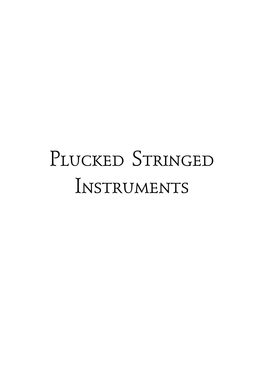 Plucked Stringed Instruments