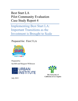 Best Start LA Pilot Community Evaluation Case Study Report 4