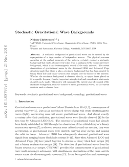 Stochastic Gravitational Wave Backgrounds