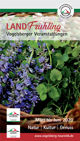 Natur | Kultur | Genuss März Bis Juni 2020 Vogelsberger Veranstaltungen