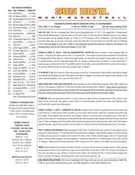 ASU Men's Basketball SID Doug Tammaro Can Be Reached Directly at 480-734- 2013-14: 19-10 7795 Or Via E-Mail at Tammaro@Asu.Edu