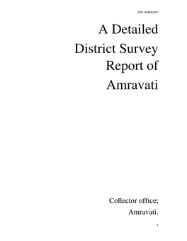 A Detailed District Survey Report of Amravati