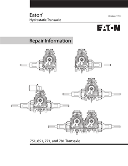 Eaton® Repair Information