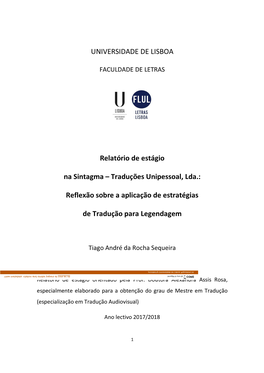 Traduções Unipessoal, Lda