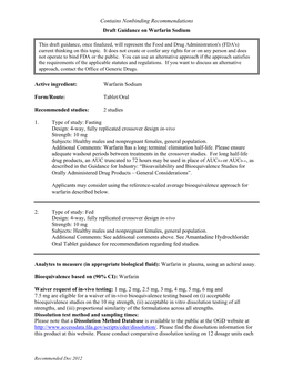 Warfarin Sodium