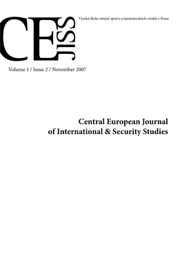 Central European Journal of International & Security Studies