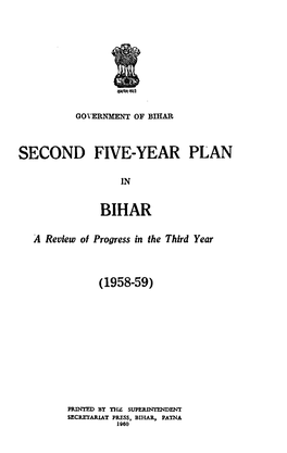 Second Five-Year Plan Bihar