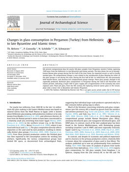 Changes in Glass Consumption in Pergamon (Turkey) from Hellenistic to Late Byzantine and Islamic Times