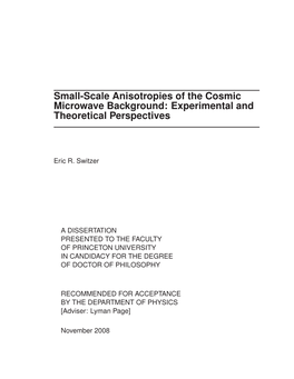 Small-Scale Anisotropies of the Cosmic Microwave Background: Experimental and Theoretical Perspectives