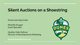 Silent Auctions on a Shoestring