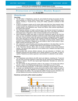 Protection of Civilians Weekly Report