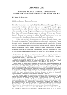 CHAPTER ONE — Aspects of Political and Social Developments in Germania and Scandinavia During the Roman Iron Age