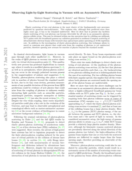 Arxiv:2101.02671V1 [Hep-Ph] 7 Jan 2021 2 Karplus and Neuman [2, 22–24], Proposals to Detect Photons Allows to Attain Εcm