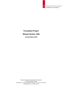 Project Reports US Retreat Centers 2019