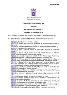 Ppc/S5/16/4/A Public Petitions Committee