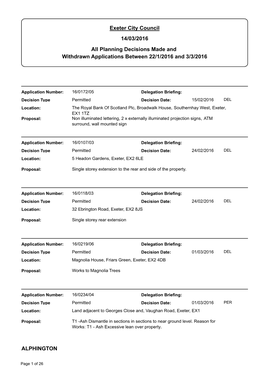 Delegated Decisions 14 03 2016.Pdf