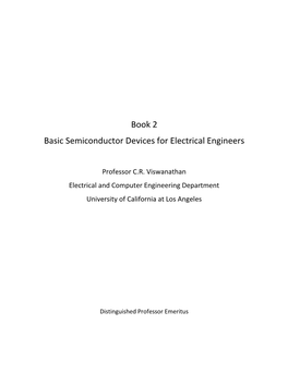 Book 2 Basic Semiconductor Devices for Electrical Engineers