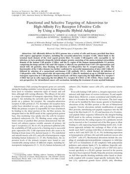 Functional and Selective Targeting of Adenovirus to High-Affinity Fc