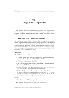 TP1 Image File Manipulation