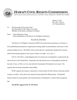 Hawai'i Civil Rights Commission
