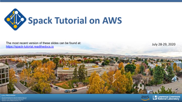 Spack Tutorial on AWS